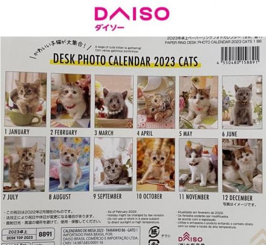 祝 23年卓上カレンダー ダイソー に掲載 タレント猫 モデル猫 専門店 ねこランド春日部西口店 子犬や子猫たちのペット販売情報が満載 ペットステーション